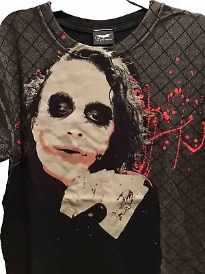 Buy The Joker - The Dark Knight - Black & Grey, Round Neck T-Shirt, Large Adult -41” • 5.99£