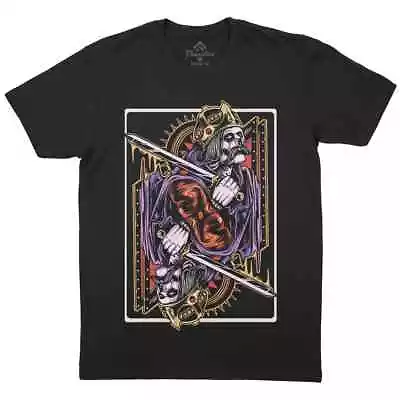 Buy King Of Hearts Card Mens T-Shirt Horror Skull Tattoo Playing Deck Gift P883 • 11.99£
