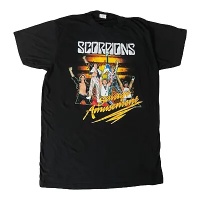 Buy Vintage Scorpions Savage Amusement T-Shirt 1988-89 Tour Band Tee Single Stitch • 99.99£