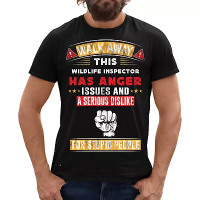 Buy Walk Away This Wildlife Inspector Anger Issues Dislike Stupidity T Shirt • 19.99£