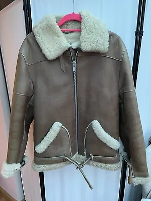 Buy Vintage Real Sheepskin Mens Flying Jacket - 36  Chest • 65£