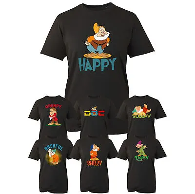 Buy Seven Dwarf Current Mood T-Shirts Disney Family Kids Sneezy Doc Grumpy Gifts Top • 12.99£