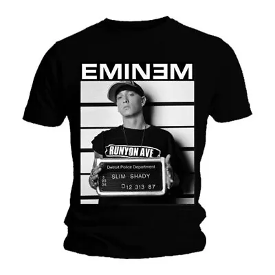 Buy Official Eminem T Shirt Arrest Photo Black Mens Rap Unisex Tee Slim Shady New • 14.88£
