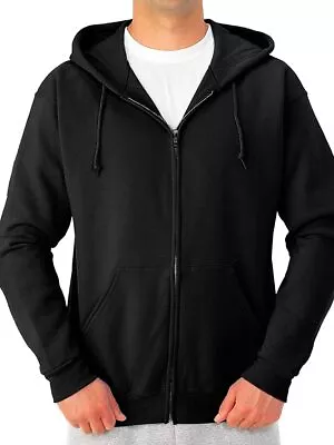Buy Mens Hoodie Fleece Pullover Cotton Jacket Sweatshirt Hooded Casual Top Open Zip • 6.99£