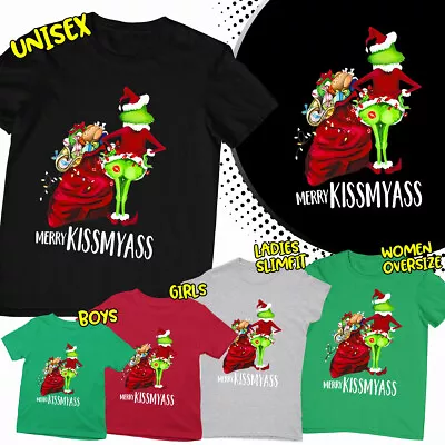 Buy Funny Elf Santa Claus Grinch Tree Xmas Gift Family Christmas T Shirt #MC466#2 • 6.99£