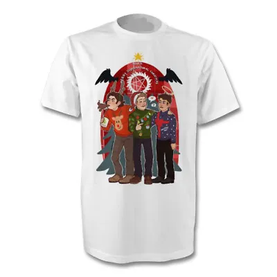 Buy Have A Merry Supernatural Christmas Sam Dean Castiel T-shirt Size S-xl New • 11.75£