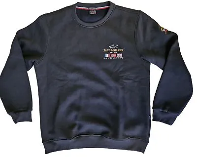 Buy Paul And Shark Mens Winter Organic Cotton Sweater Sweatshirt JumperBlue Size 3XL • 119£