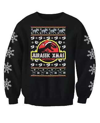 Buy Childrens Dinosaur Jurassic Park Inspired Novelty Christmas Jumper Sweatshirt • 19.99£