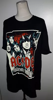 Buy BNWT AC DC Mens Size XL Black Highway To Hell Graphic Print T Shirt Tee Gildan • 14.99£