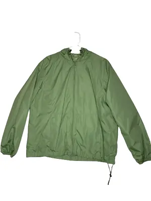 Buy HB Sport By Harve Bernard Women Jacket L Green Windbreaker  Hooded Long Sleeve • 15.36£