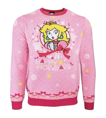 Buy Medium 41  Inch Chest Super Mario Princes Peach Ugly Christmas Jumper Sweater • 34.99£