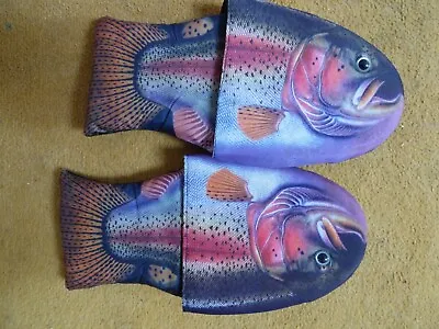 Buy Novelty Fun Fish Colourful Flip-flop Adult Slippers Measure 11 Inches • 12.50£