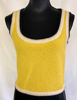Buy St. John Collection By Marie Gray Santana Knit Sleeveless Top Lemon Yellow-Small • 28.35£