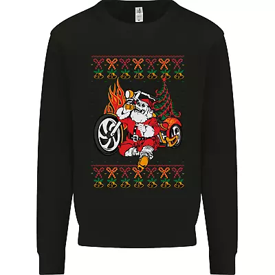 Buy Biker Santa Christmas Motorcycle Motorbike Mens Sweatshirt Jumper • 16.99£