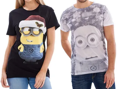 Buy Minions Despicable Me SS Tee Unisex Christmas Tshirt Black Or White 100%Cotton • 4.99£