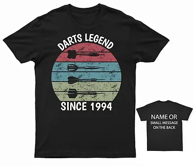 Buy Darts Legend Since 1994 T-Shirt Retro 30th Birthday Dart Player Tee Back Per • 12.95£