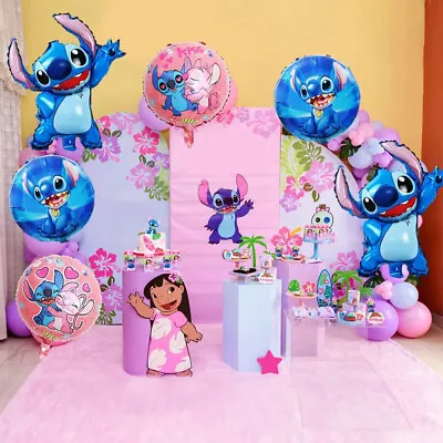 Buy Lilo And Stitch Balloon Party Decoration Birthday Backdrop Star Balloon For Kids • 8.38£