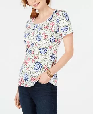 Buy Karen Scott Printed T-Shirt White Size XL • 43.55£