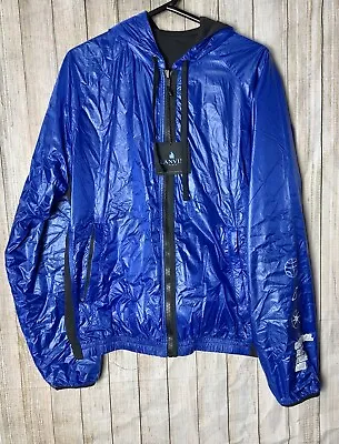 Buy LANVIN Reversible Jacket Windbreaker Hoodie Mens Large Blue BNWT GENUINE • 300£