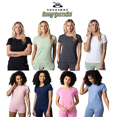 Buy Ladies' Loungewear T-Shirt, PJ, Nightwear Soft Bamboo 1 Pack SOCKSHOP Lazy Panda • 11.99£