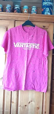 Buy Vans Pink Paint Fleck Short Sleeve Top…VANTASTIC…no Labels….size Medium… • 5£