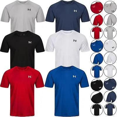Buy Mens Under Armour T-Shirt Short Sleeve Crew Neck Gym Sport Heat Trap Breathable • 11.99£