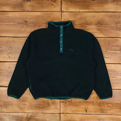 Buy Vintage L.L.Bean Fleece Jacket M Gorpcore 90s Green Outdoor Hiking • 39.99£