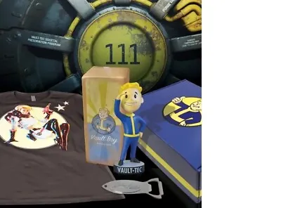 Buy Fallout 4 Vault Boy 111 Merch Box Set T-Shirt Bobblehead Bottle Opener NO GAME • 44.95£