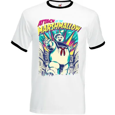 Buy Attack Of The Marshmallow Man Stay Puft Mens Funny Ghostbusters Inspired T-Shirt • 11.95£
