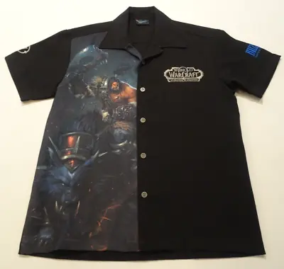 Buy NEW VTG Blizzard EMPLOYEE World Of Warcraft Burning WARLORDS Bowling Shirt SZ S • 186.37£