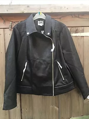 Buy Dorothy Perkins Womens/Ladies Faux Leather Biker Jacket Size 16 BNWT • 25£