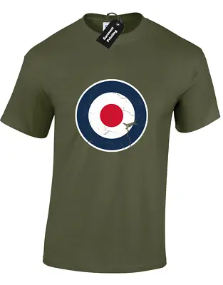 Buy Raf Distressed Logo Mens T-shirt Cool Fashion Army Design Meme Retro (colour) • 7.99£