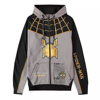Buy MARVEL COMICS Spider-man: No Way Home Gold Logo Web Technical Premium Hoodie • 22.99£