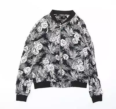 Buy F&F Womens Black Floral Jacket Size 8 • 7.50£