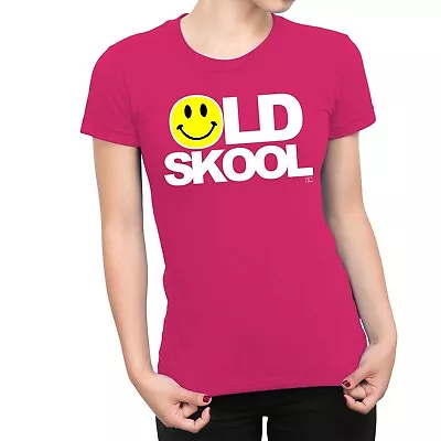 Buy 1Tee Womens Old Skool 90s Rave Smiling T-Shirt • 7.99£