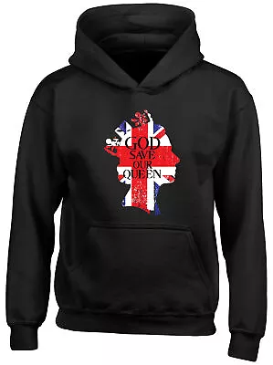 Buy God Save Our Queen Elizabeth II Union Jack Kid Hooded Top Hoodie Boys Girls Gift • 13.99£