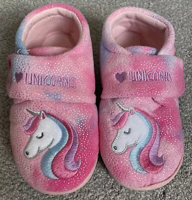 Buy The Slipper Company - Girls Pink Unicorn Slippers - Size 11 • 4.99£