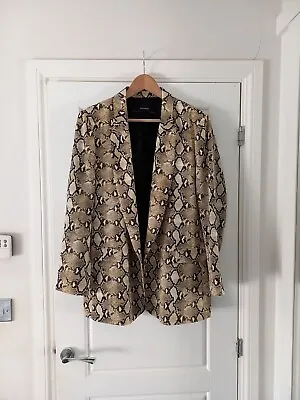 Buy Zara Snake Print Blazer Jacket Size XXL 16 Uk NWOT • 45£
