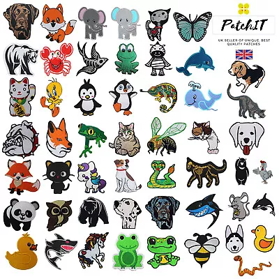Buy Cute Animals/Cartoon Embroidered Patch To Iron On/Sew On Embroidered Patch/Badge • 2.49£