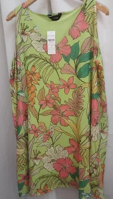 Buy BNWT YOURS Curve Green Floral Double Layer Vest Top Size 18- CG B14 • 7.99£