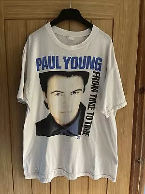 Buy Vintage Single Stitch Paul Young From Time To Time Tour 1992 T Shirt Size XL • 20£