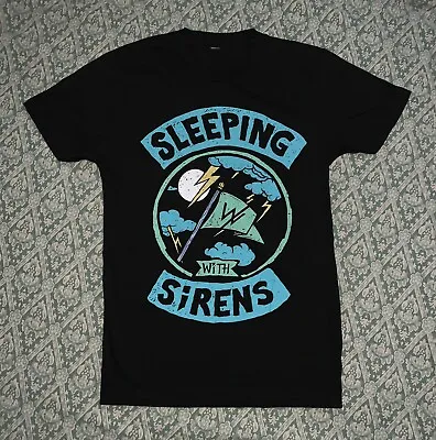 Buy SLEEPING WITH SIRENS Adult XS Black T Shirt With Thunderstorm Graphic 16 X 25 • 17.91£