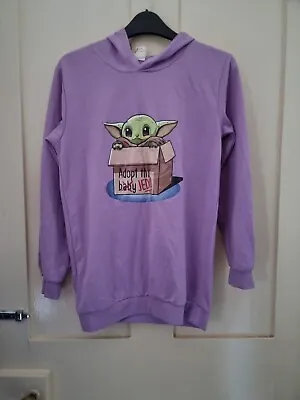 Buy Ladies/Teens Baby Yoda Lightweight Purple Hoodie. 32 Inch Chest. Jedi, Star Wars • 2.99£
