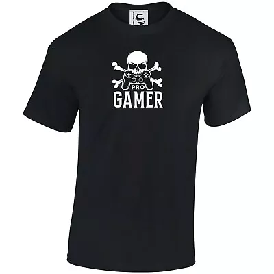 Buy Gamer Gaming T-shirt Pro Gamer Controller And Skull Gift All Sizes Adults & Kids • 9.99£