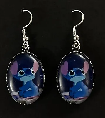 Buy Silver 925 Stitch Earrings Stitch Jewellery Cartoon Gift For Her - High Quality • 9.95£