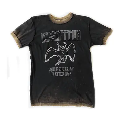 Buy Amplified - Vintage Led Zeppelin '77 T-Shirt - Acid Wash Black • 19.99£