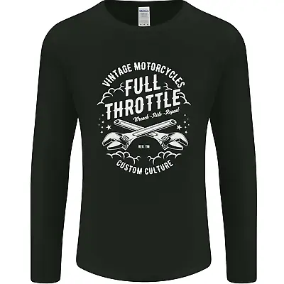 Buy Full Throttle Motorcycle Biker Motorbike Mens Long Sleeve T-Shirt • 11.99£