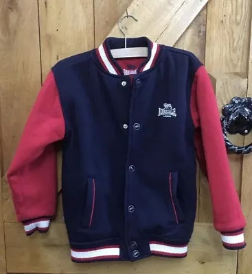 Buy Baseball Jacket ~ Lonsdale Children’s ~ Padded ~ Navy & Red ~ Aged 5-6 Years • 4.99£