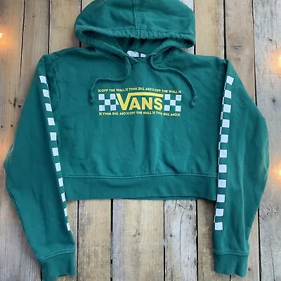 Buy Vans Off The Wall Cropped Hoodie Womens Jacket Size S Green • 16.61£