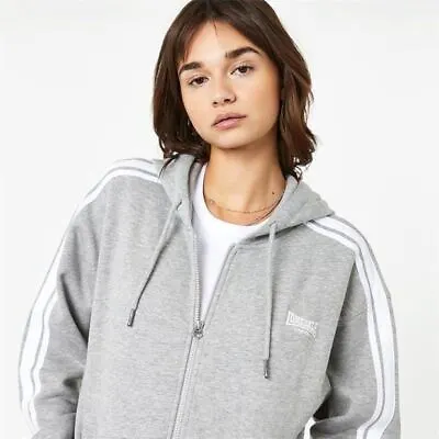 Buy Women's Hoodie Lonsdale Full Zip Jacket In Grey • 14.99£